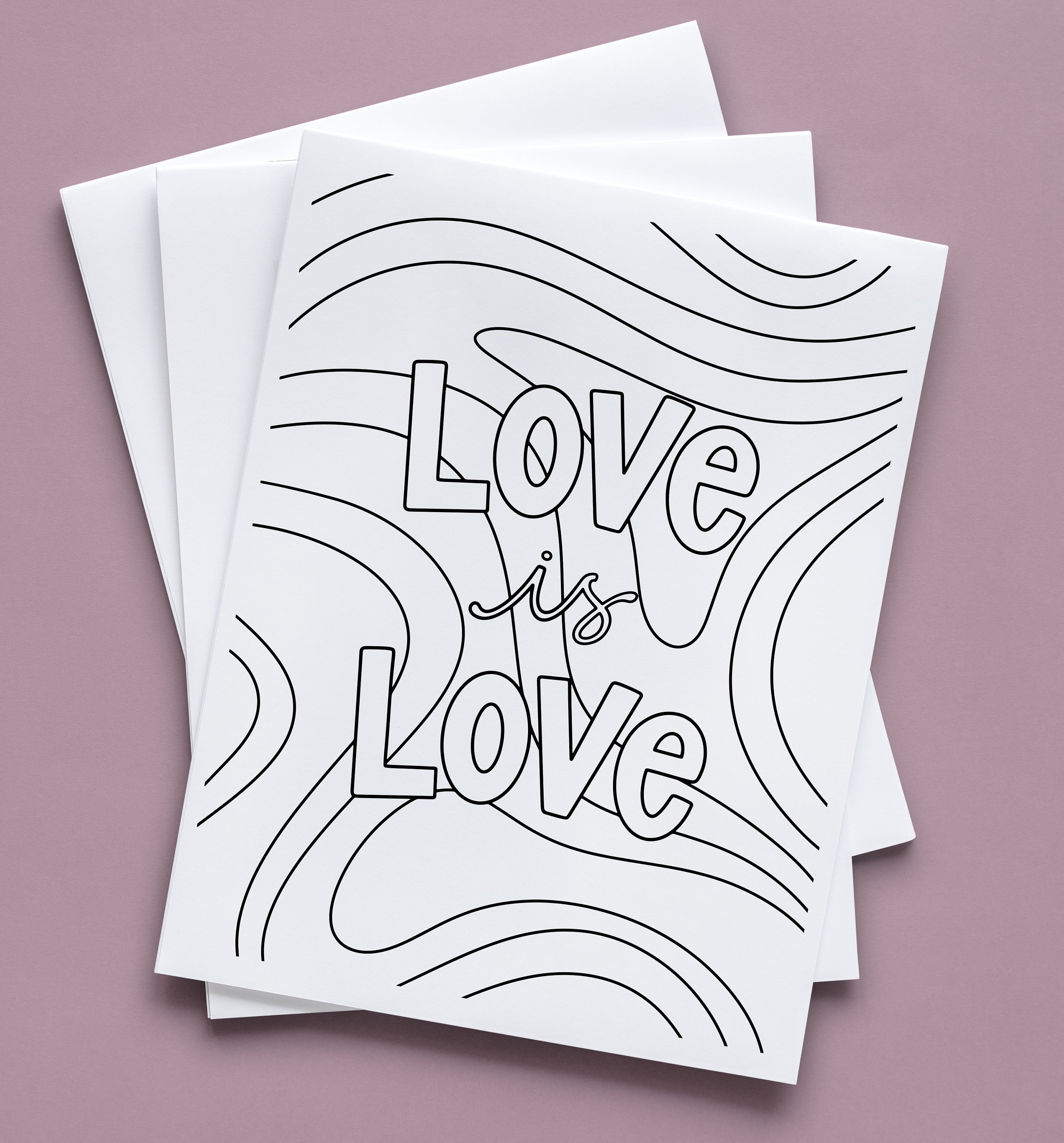 Love is love coloring page printable download