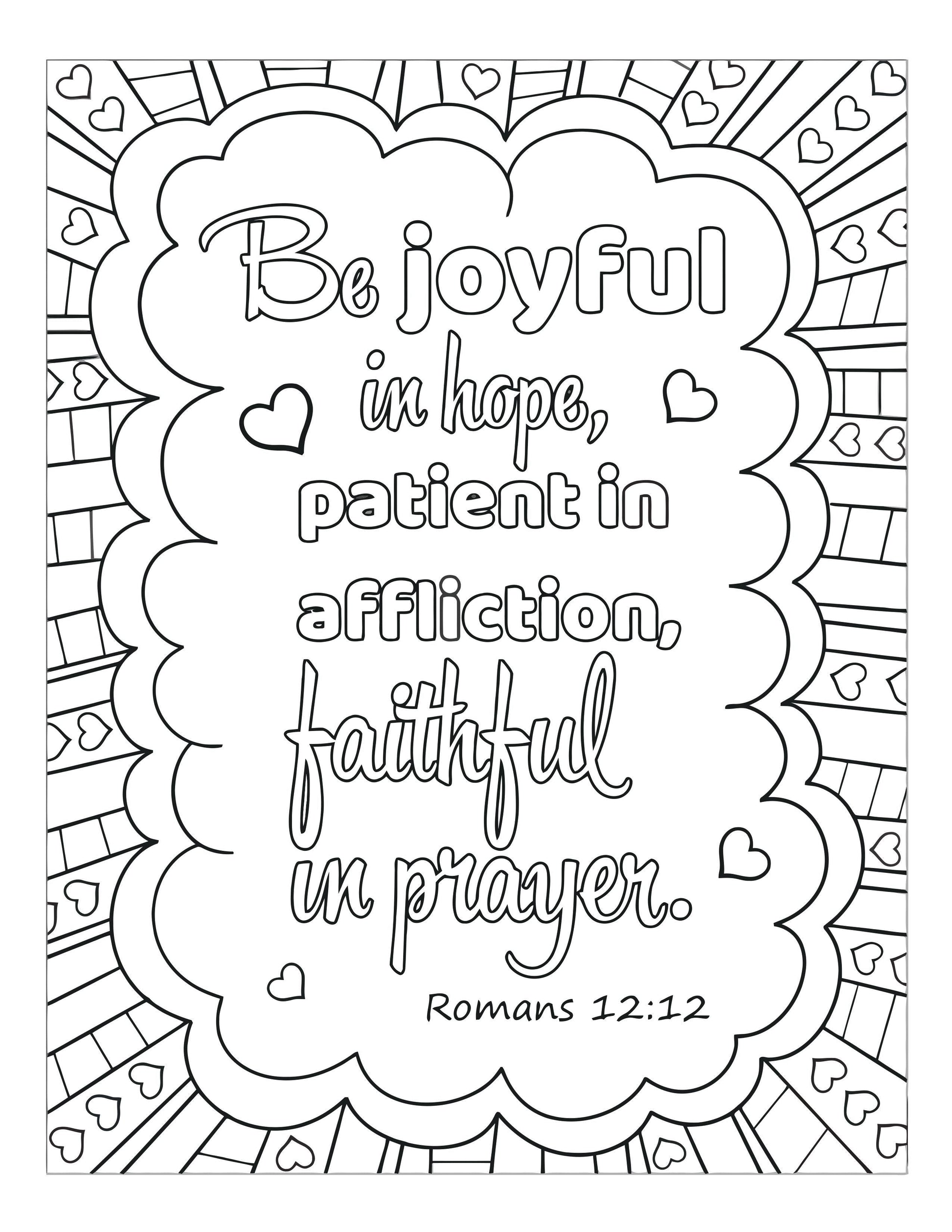 Bible memory verse coloring book pages download only