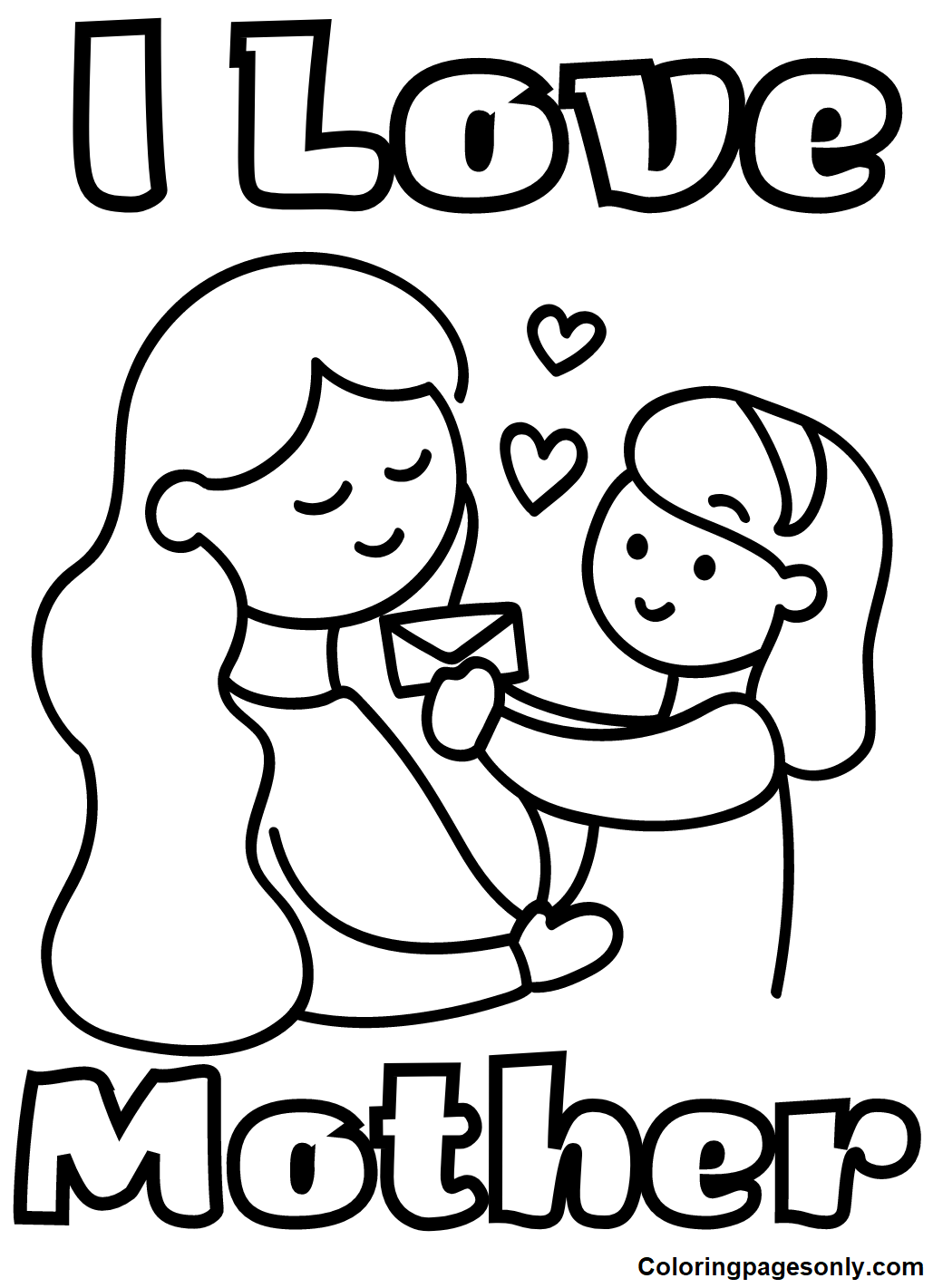 I love mom coloring pages printable for free download