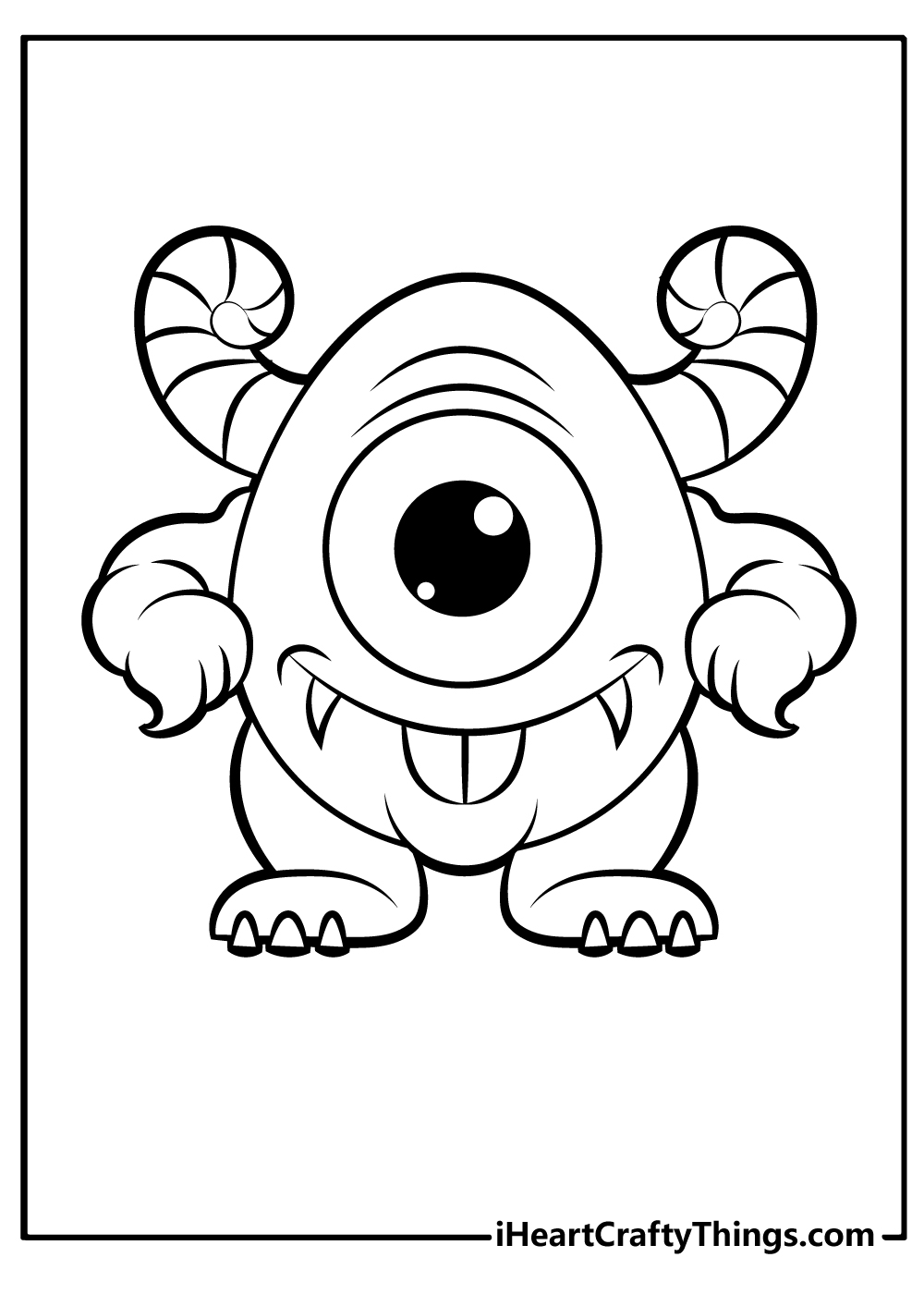 Monster coloring pages free printables