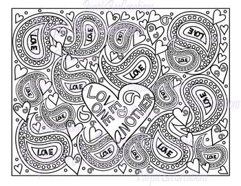 Coloring page love one another bible verse coloring page tpt