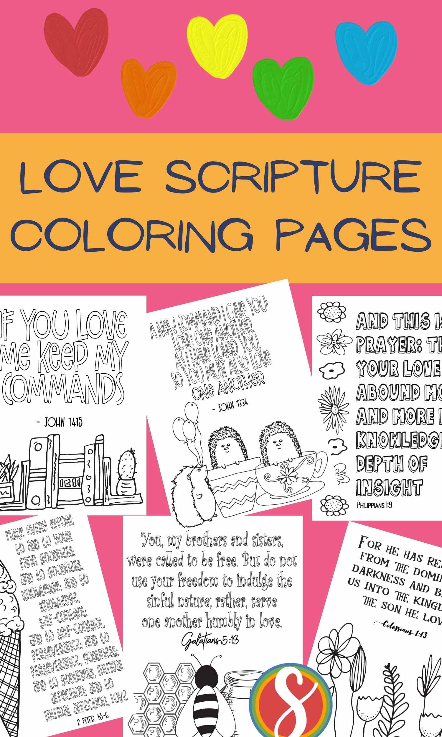 Love bible verse coloring pages â stevie doodles