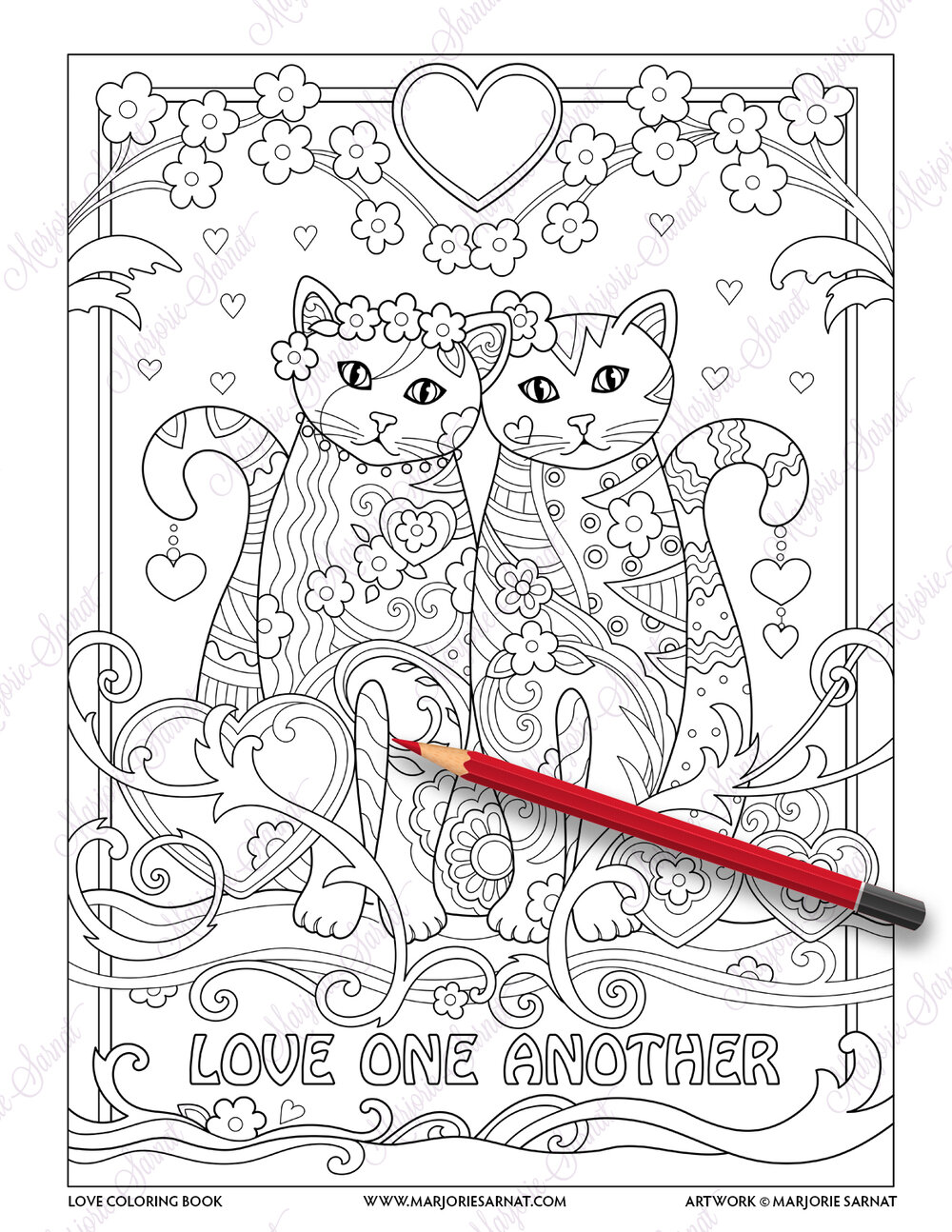 Love coloring book â marjorie sarnat design illustration