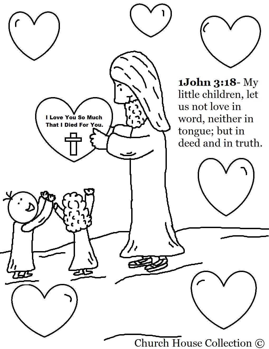 Church house collection blog jesus with heart valentines day coloring page