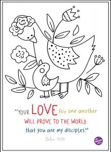 Bible memory verse coloring page john