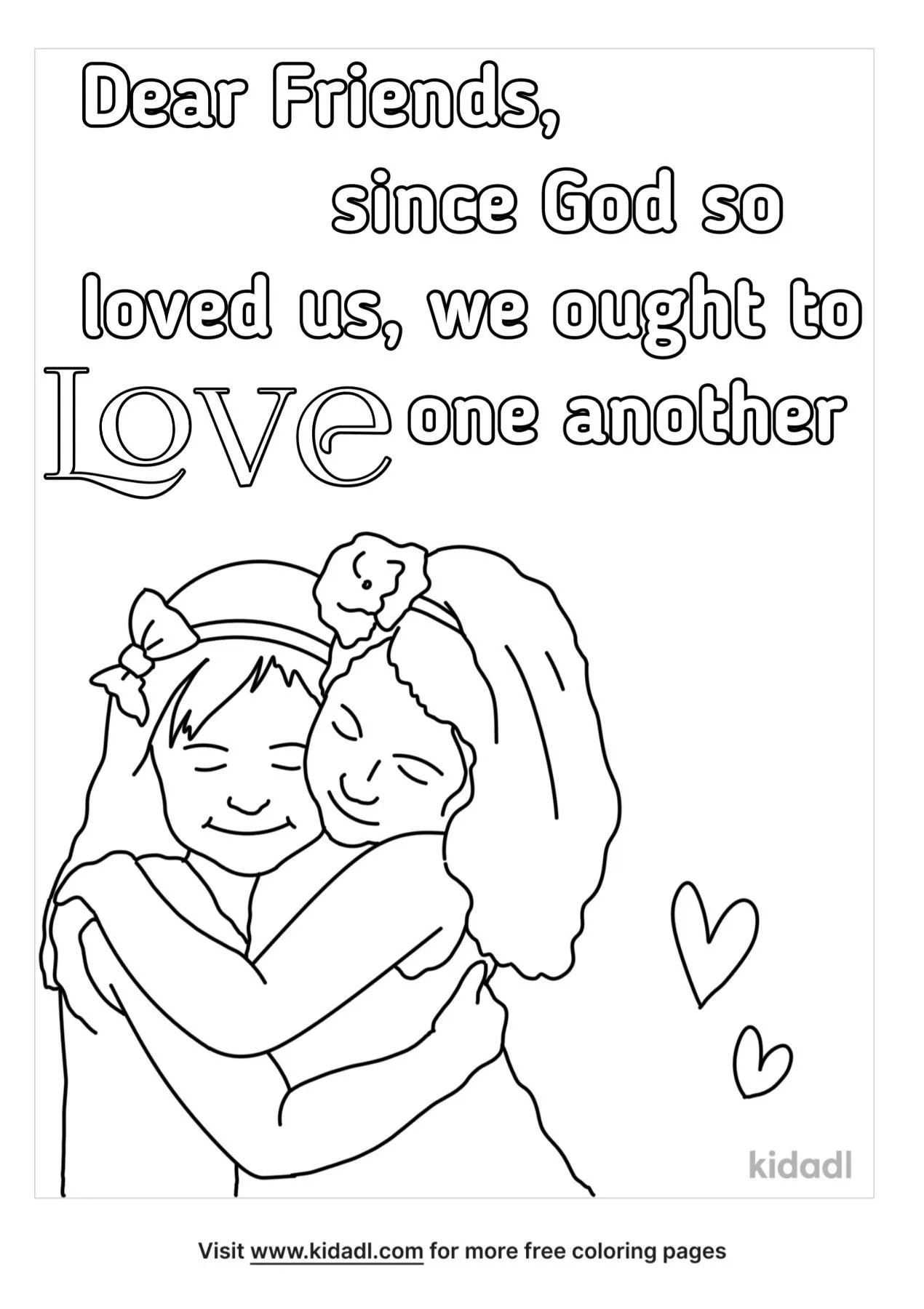 Free we should love one another coloring page coloring page printables