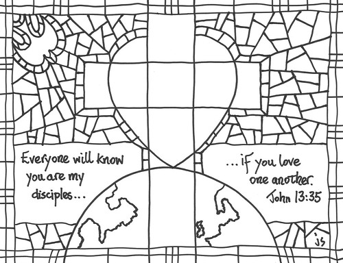 Love one another coloring page â stushie art