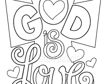 God is love love one another coloring pages for children