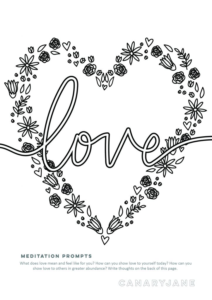 Peace love unity coloring page