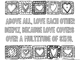 Love bible verse coloring pages