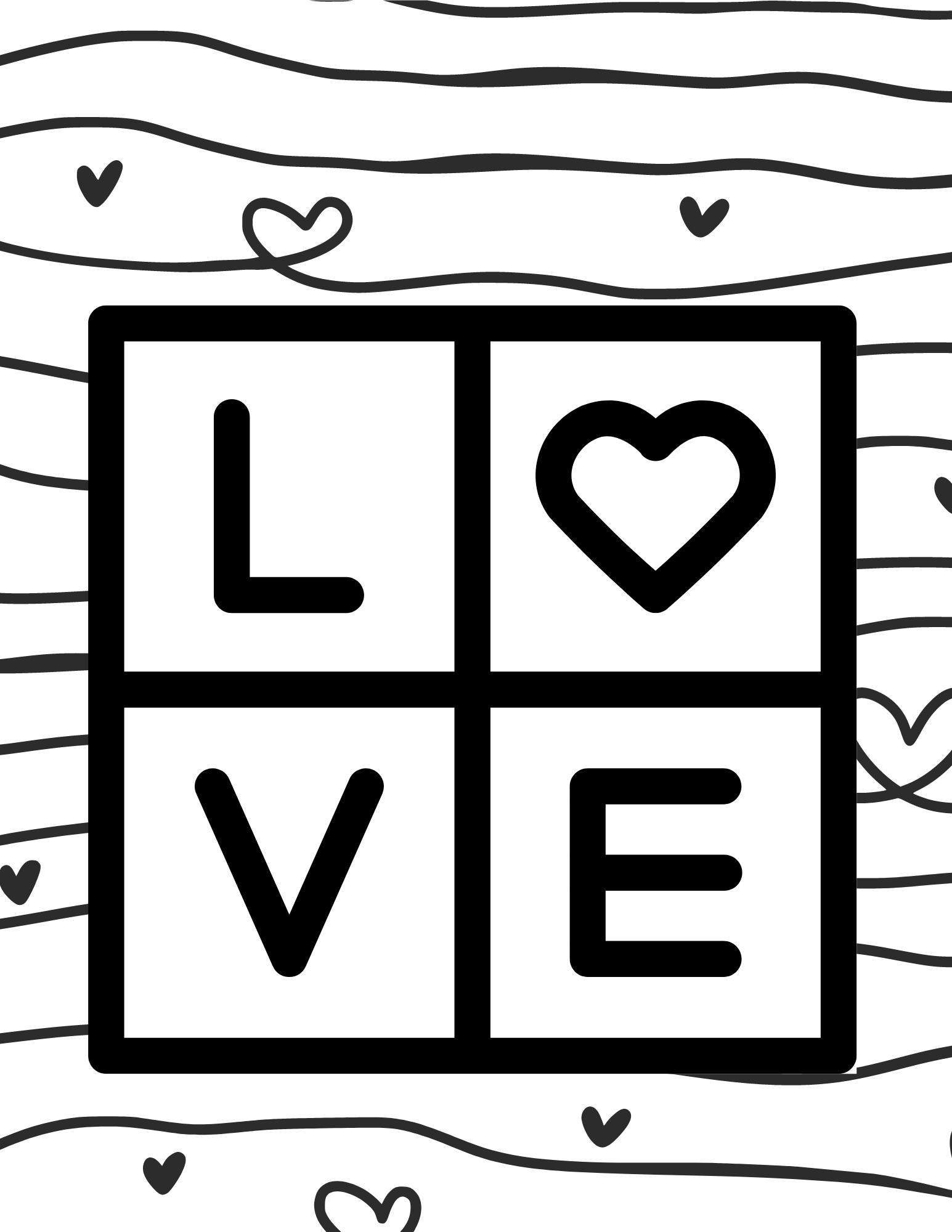 Free printable love coloring pages for kids and adults