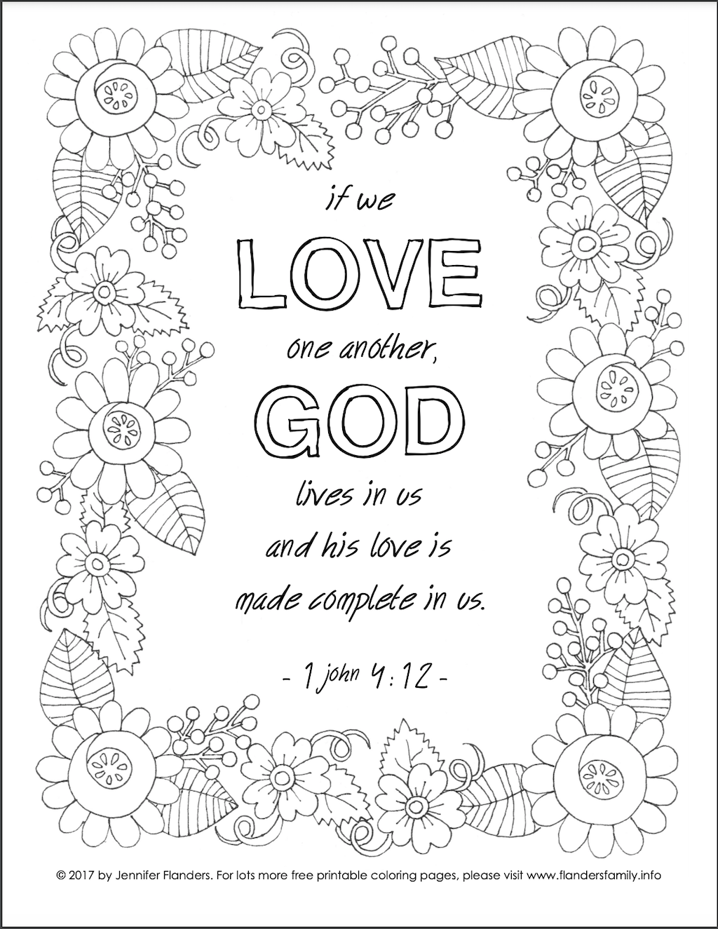 Love made complete coloring page