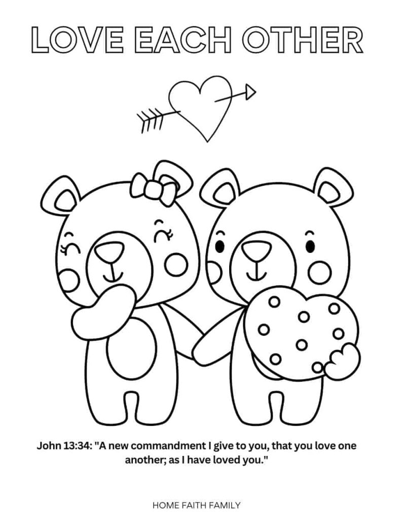 Free christian valentines day coloring pages for kids