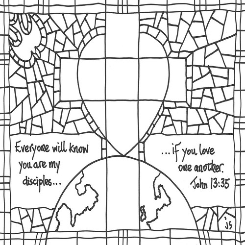 Love one another coloring page â stushie art