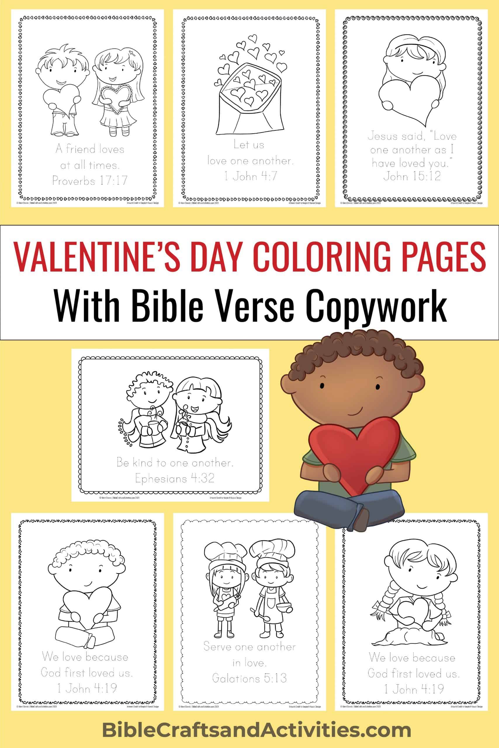 Valentines day coloring pages