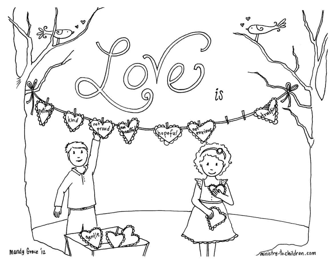 Valentines day coloring pages free