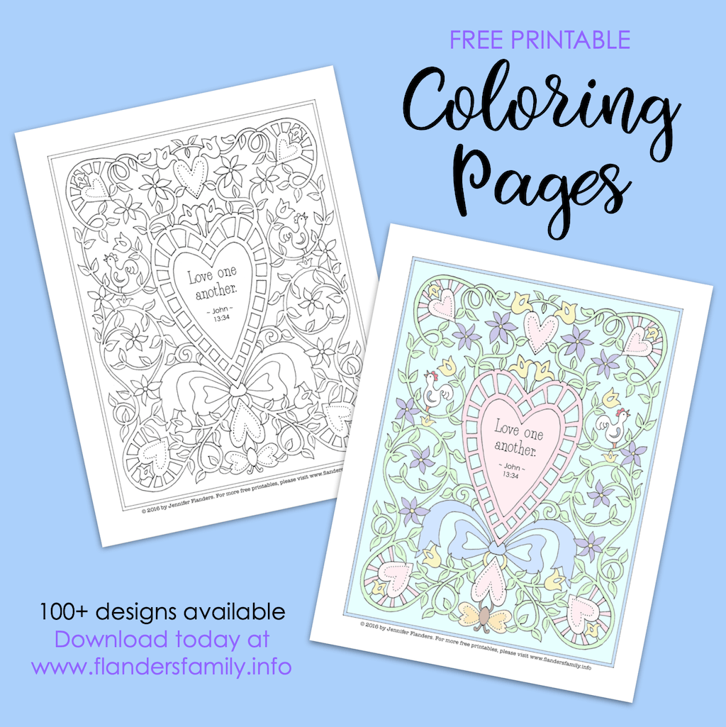 Love one another coloring page