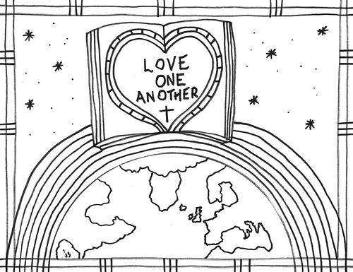 Love one another coloring page â stushie art