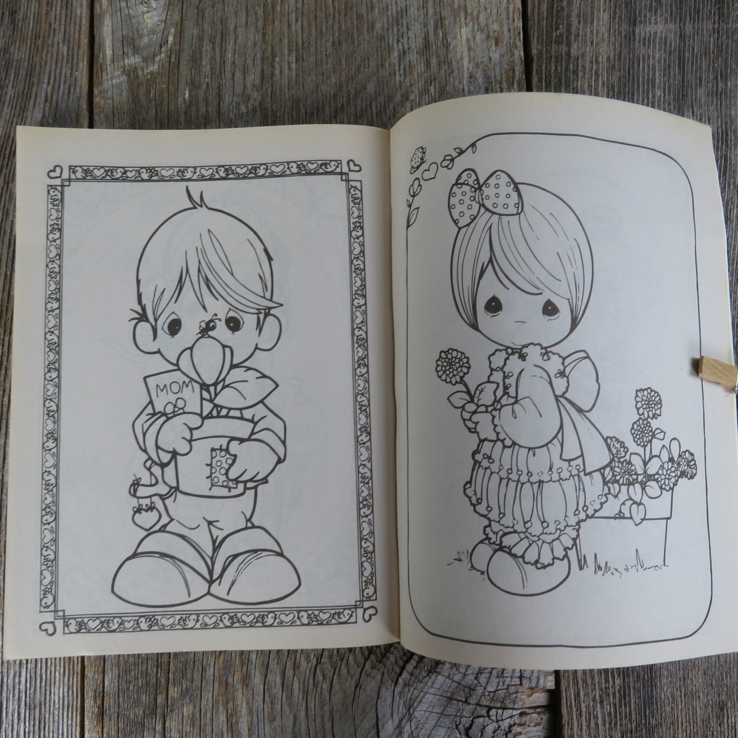 Vintage precious moments coloring book love lasts forever purple cover â at grandmas table