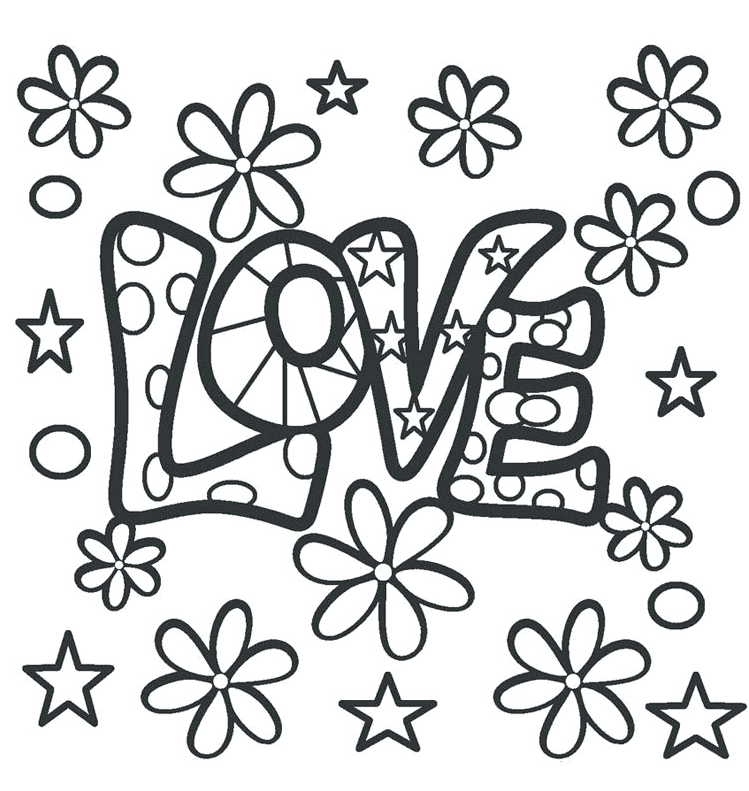 Love coloring pages printable for free download
