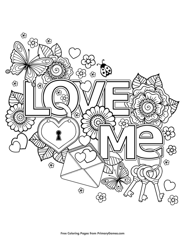 Love me coloring page â free printable ebook valentine coloring pages love coloring pages valentines day coloring page