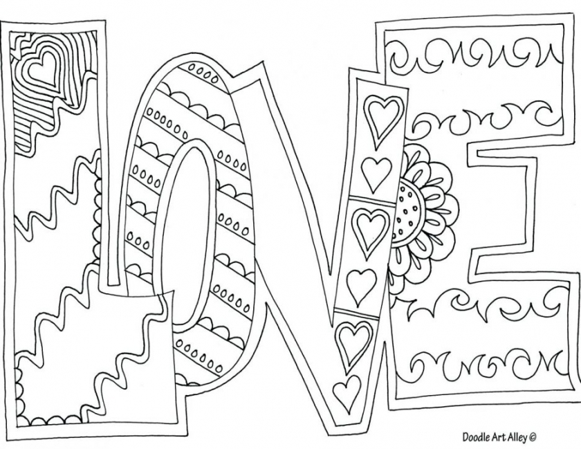 Free printable love coloring pages
