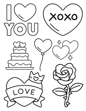 Free i love you coloring pages