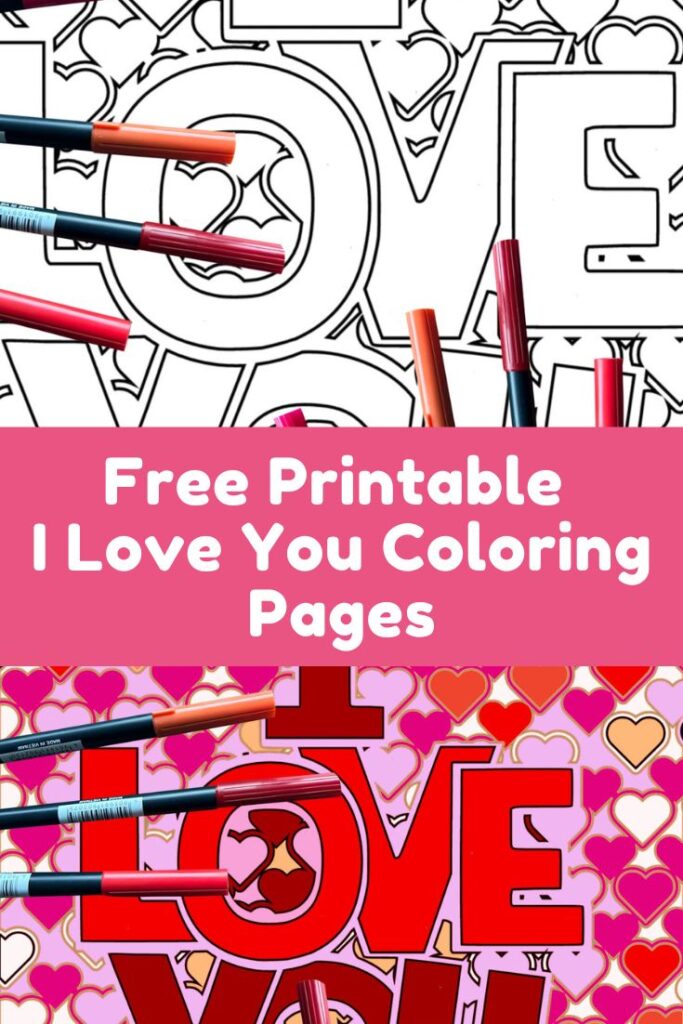 Free i love you coloring pages â extraordinary chaos