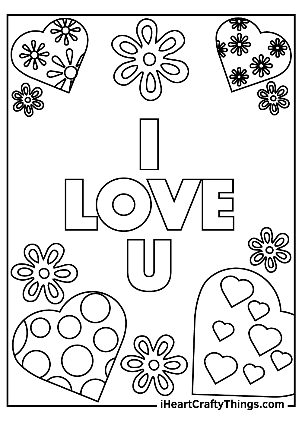 I love you coloring pages free printables