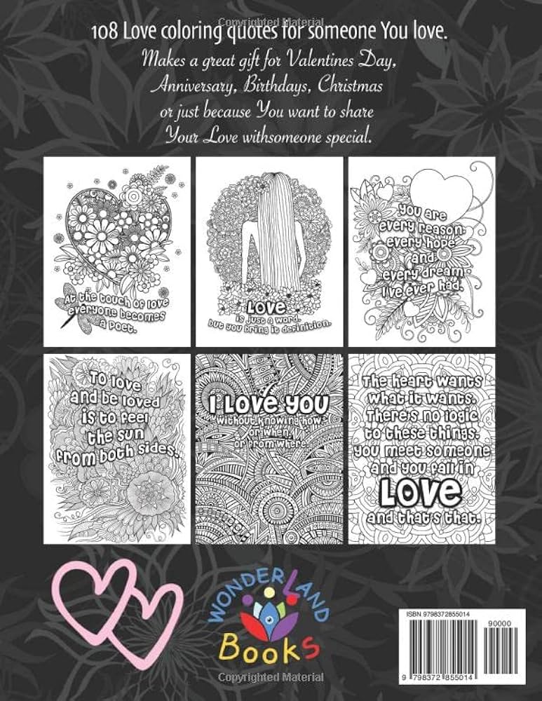 Motivational coloring book share the love love quotes to say i love you inspirational quote coloring book for men and women quotes coloring books pi mary books