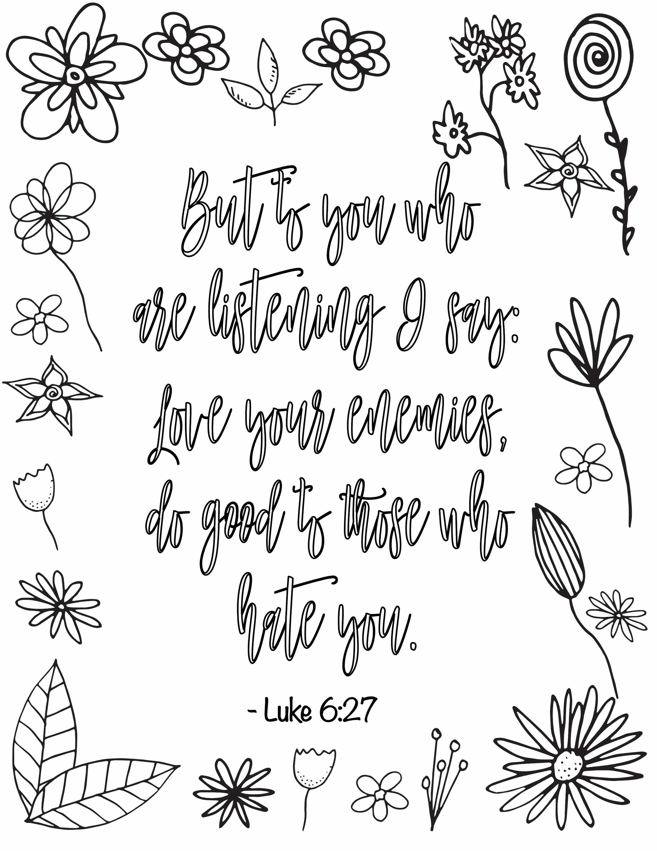 Love bible verse coloring pages â stevie doodles