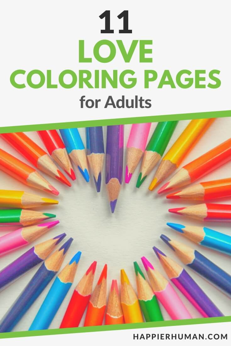 Love coloring pages for adults in