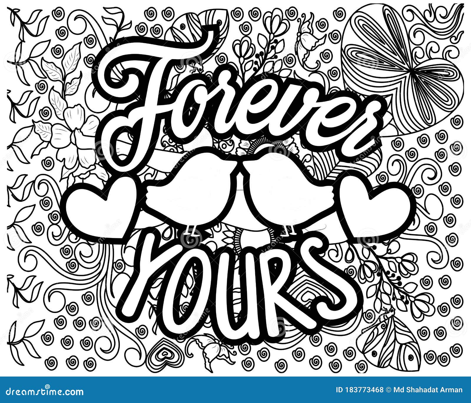 Inspirational words coloring book pagesmotivational quotes coloring pages design stock vector