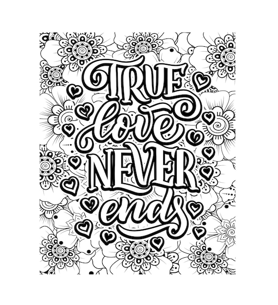 Premium vector motivational quotes coloring pages design inspirational words coloring book pages design