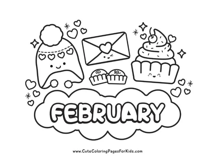 February coloring pages