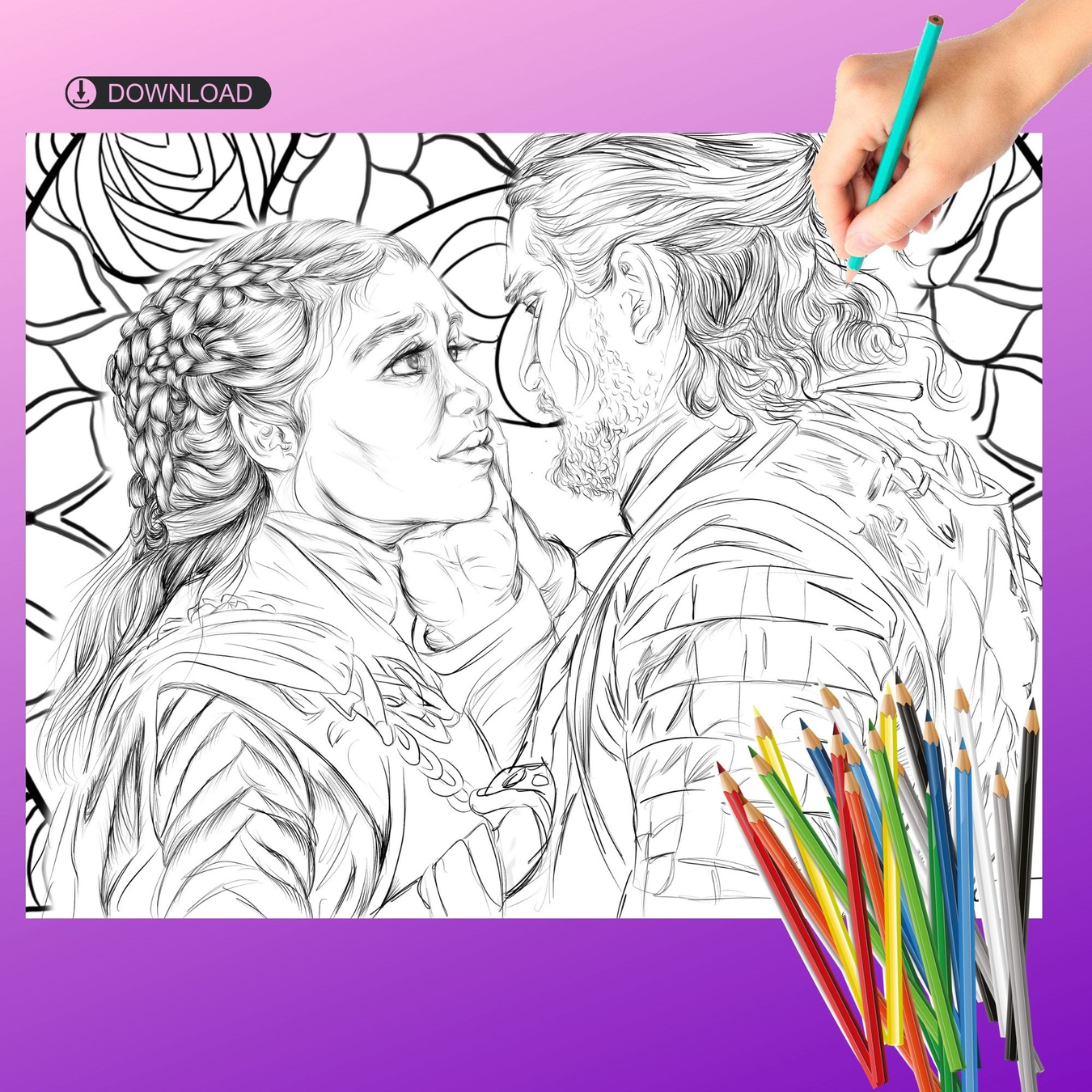 Romantic printable coloring sheets â