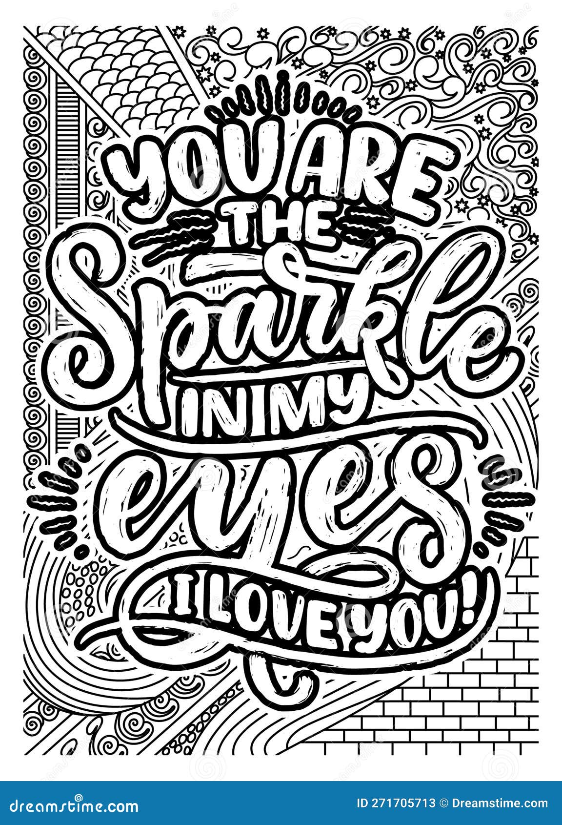 Love motivational quote coloring pages for adults love coloring page design stock illustration