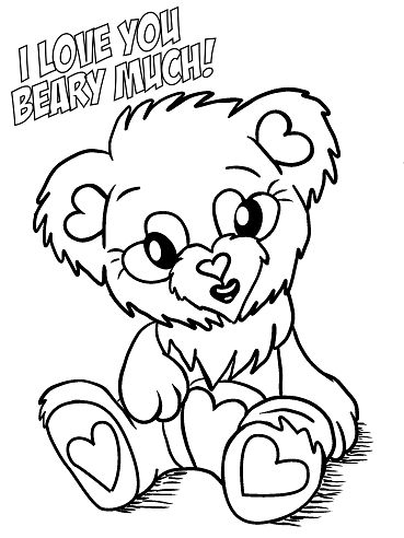 Valentines day coloring pages