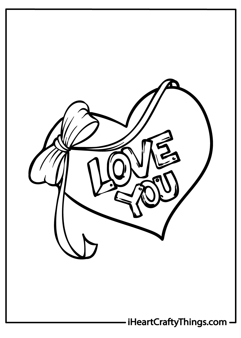 I love you coloring pages free printables