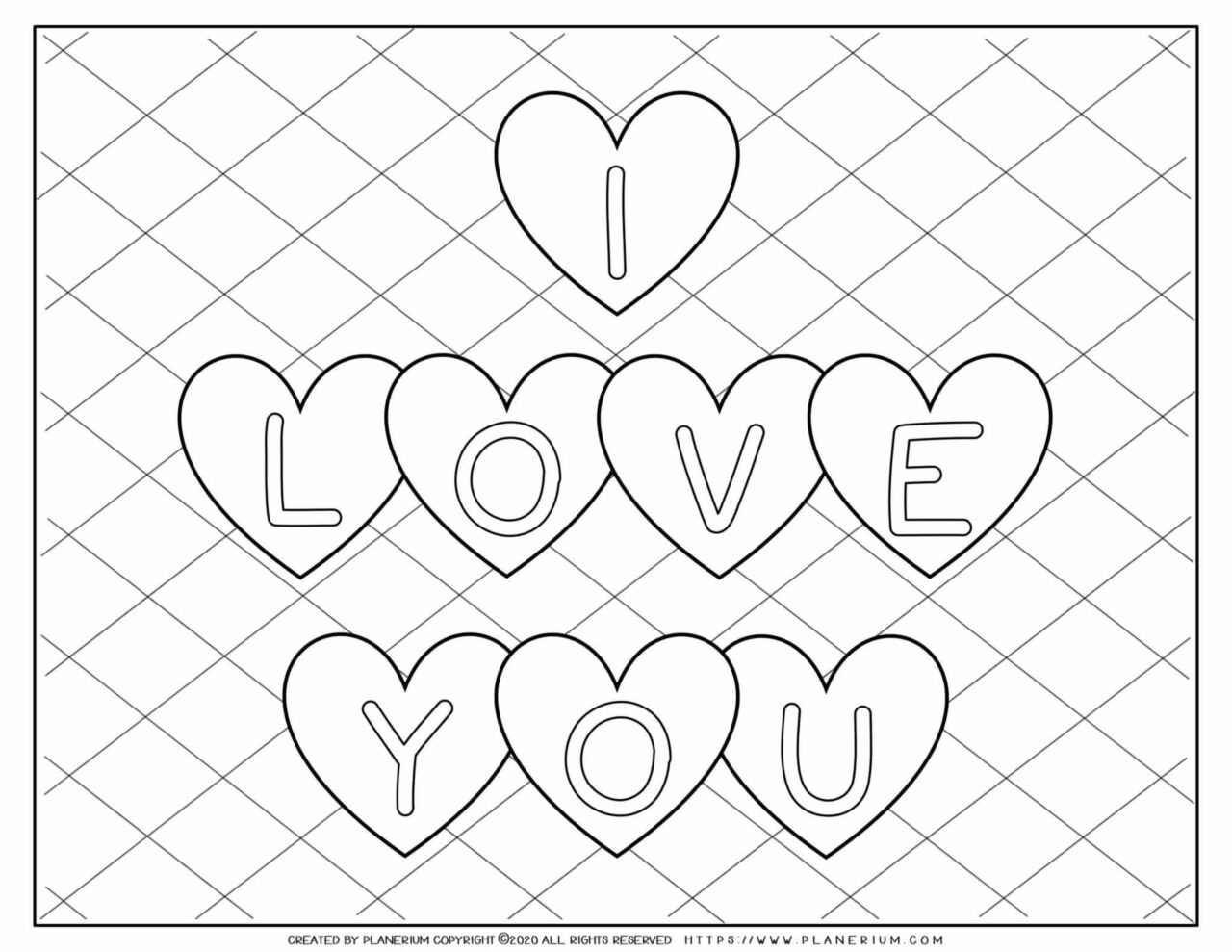 Valentines day coloring page