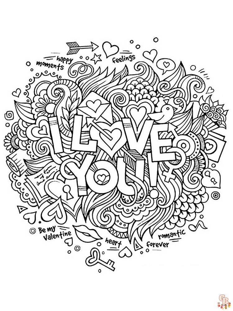 Printable i love you coloring pages free for kids and adults