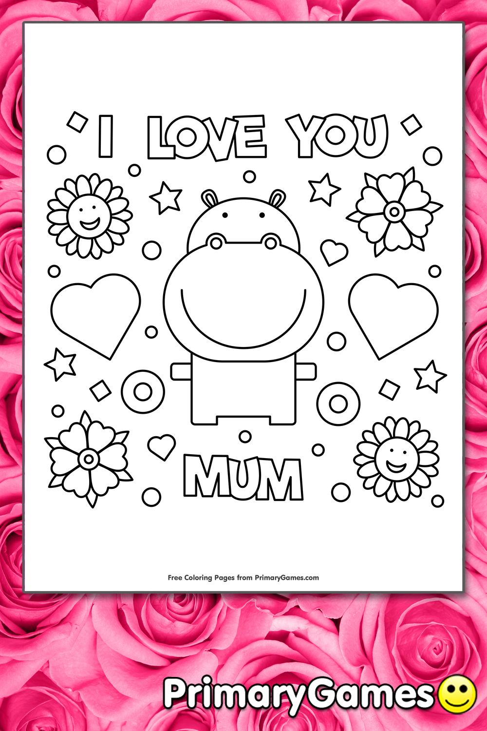 I love you mum coloring page â free printable pdf from