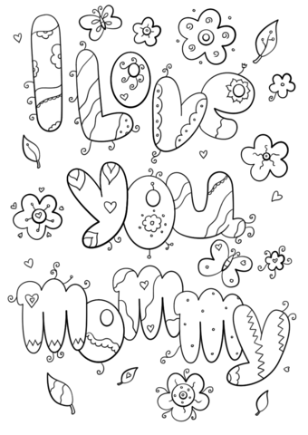 I love you mommy coloring page free printable coloring pages