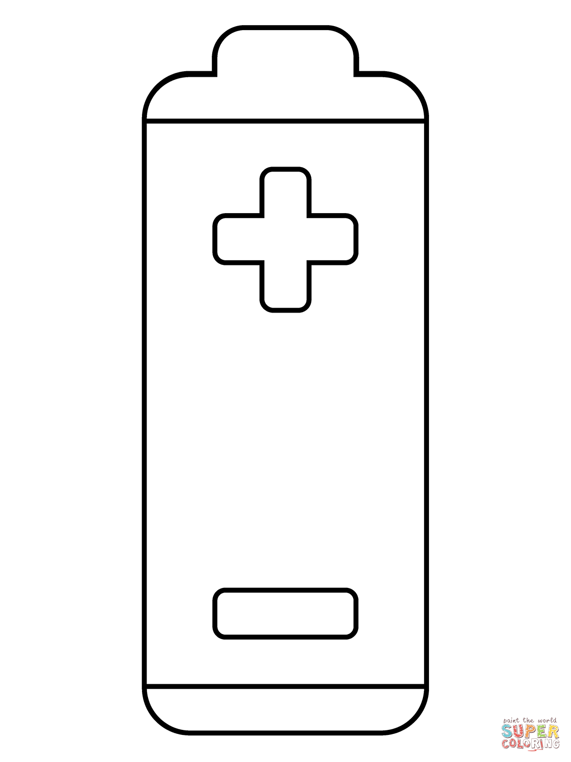 Battery emoji coloring page free printable coloring pages