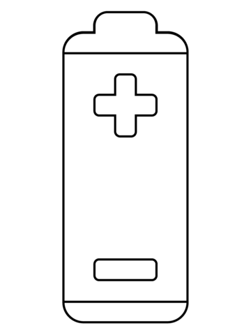 Battery emoji coloring page free printable coloring pages