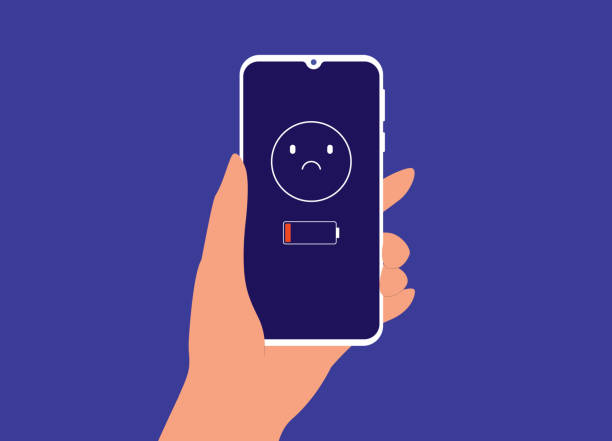 Smart phone dead battery stock illustrations royalty