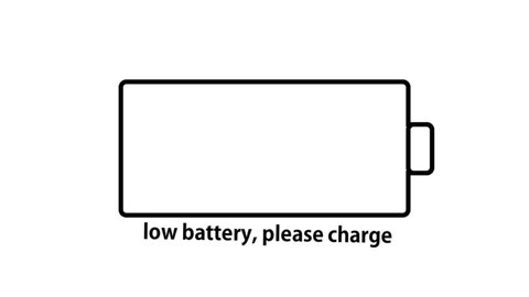 Animation moves low battery expected charge stock footage video royalty