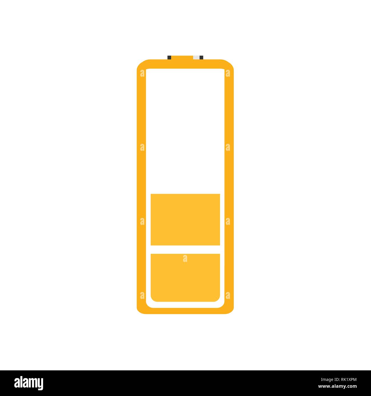 Vector illustration orange low battery icon stock vector image art