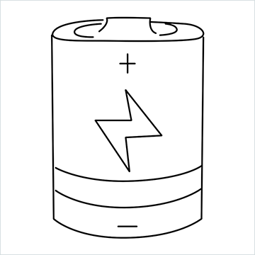 How to draw low battery step by step