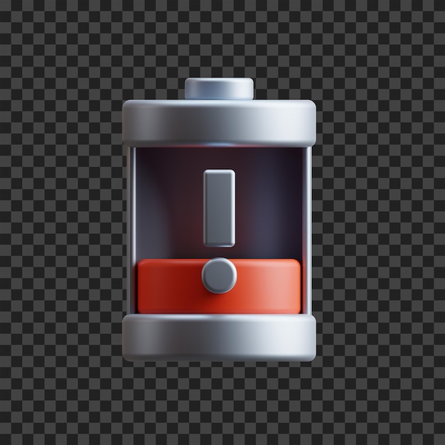 Premium psd isolated low battery d icon